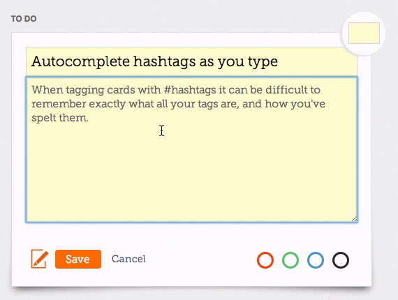 Suggesting tags as you type