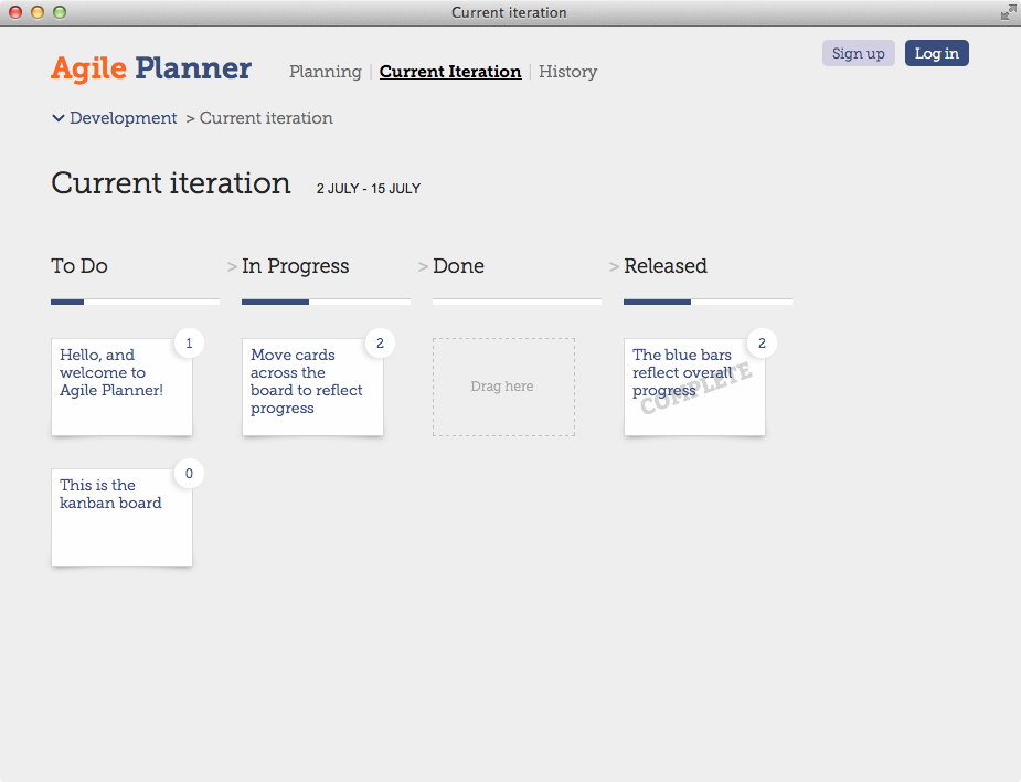 Public Kanban board